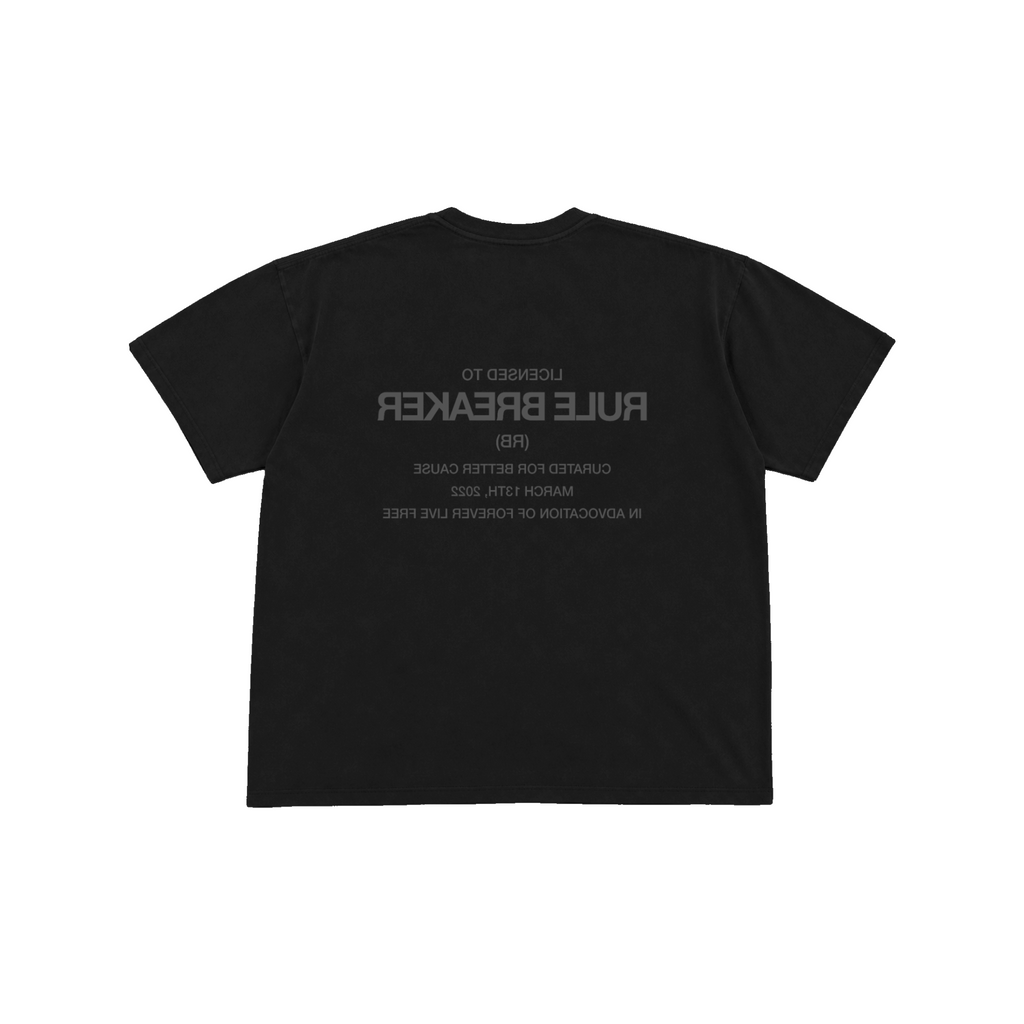 RB LICENSE TEE (TRIPLE BLACK)