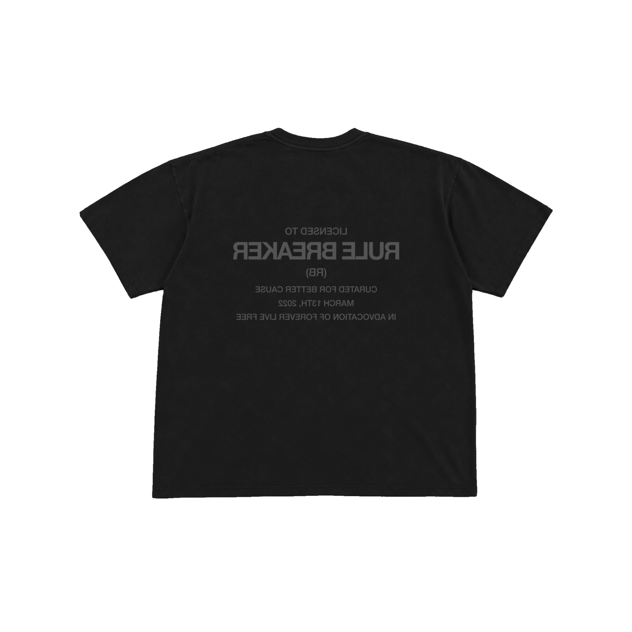 RB LICENSE TEE (TRIPLE BLACK)