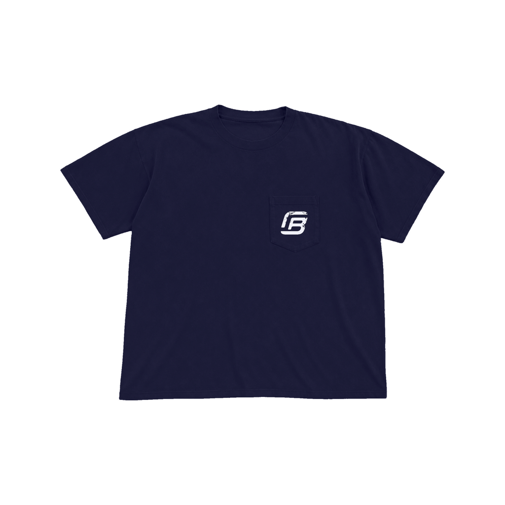NAVY POCKET TEE