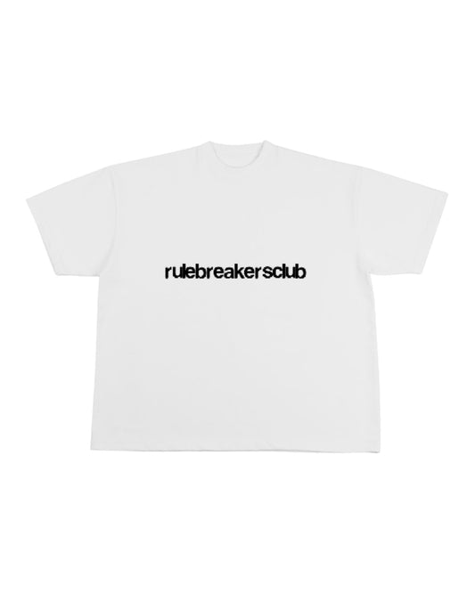 White Blurred Logo Tee