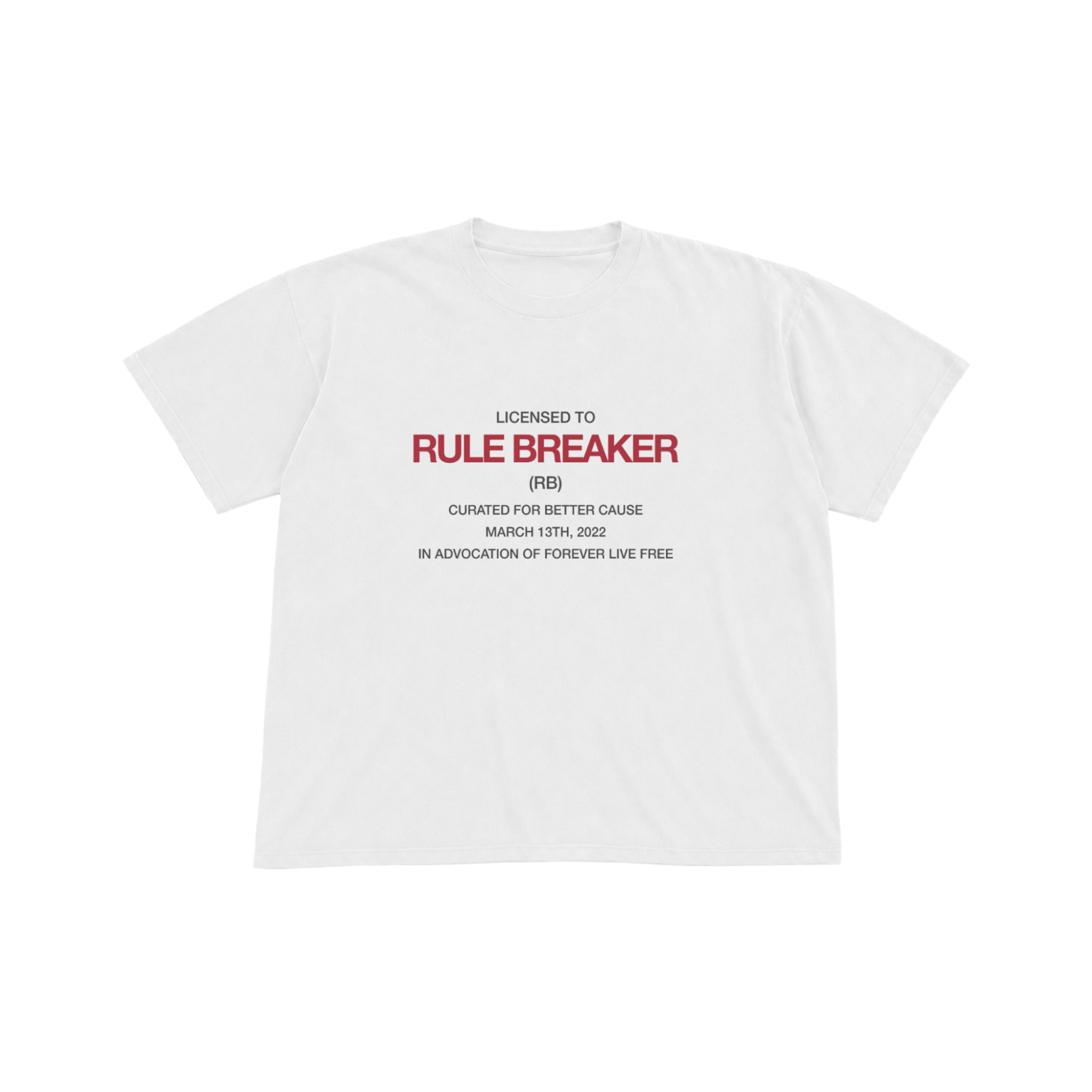 RB LICENSE TEE (WHITE)