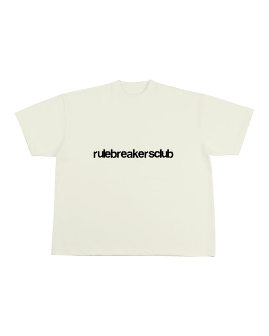 Cream Blurred Logo Tee
