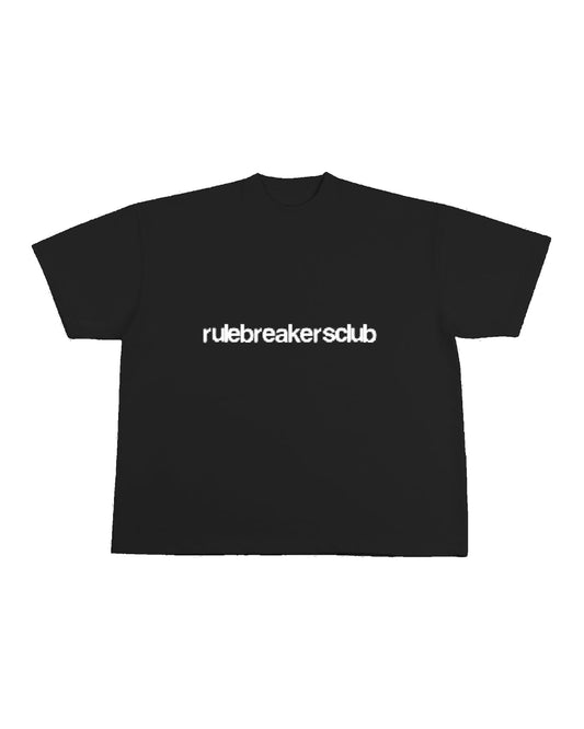 Black Blurred Logo Tee